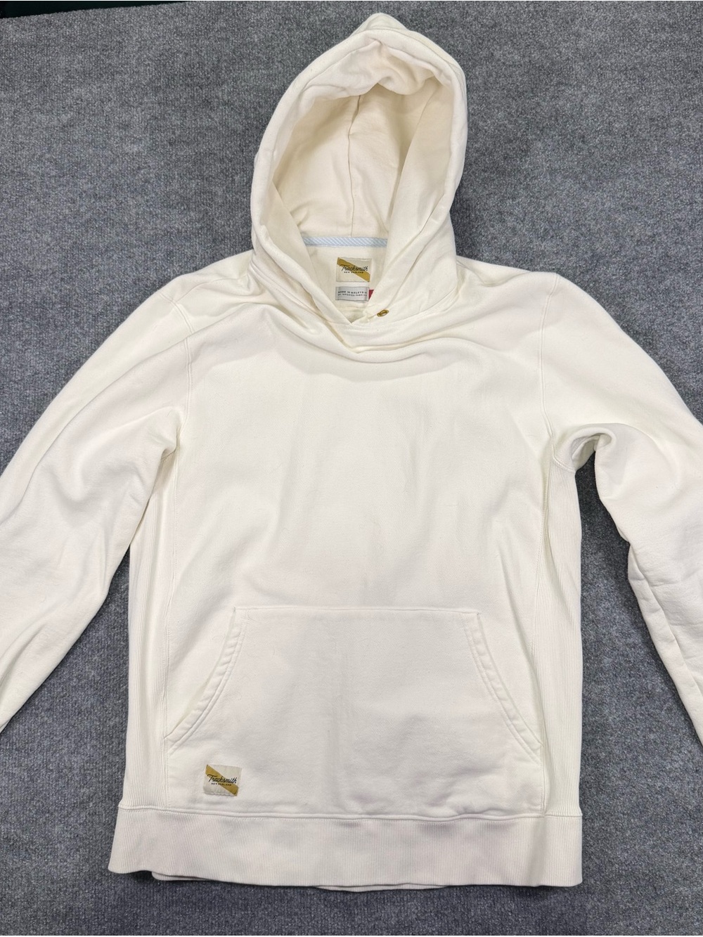 Tracksmith Trackhouse Hooded Sweatshirt - Cream - Men’s XL